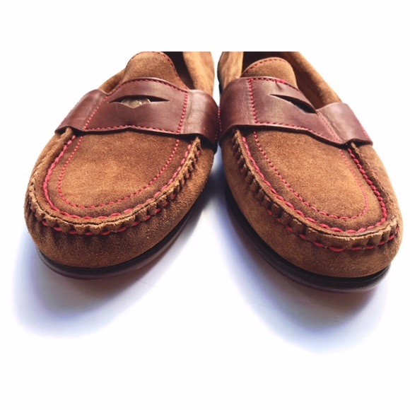 NWOT size 8.5 brown suede Cole Haan penny loafers - Picture 4 of 9